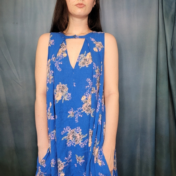 Free People Blue Floral Mini Dress - Picture 3 of 8